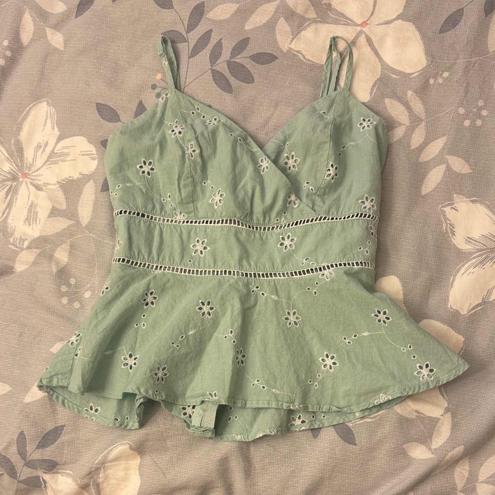 Mint Floral Tank